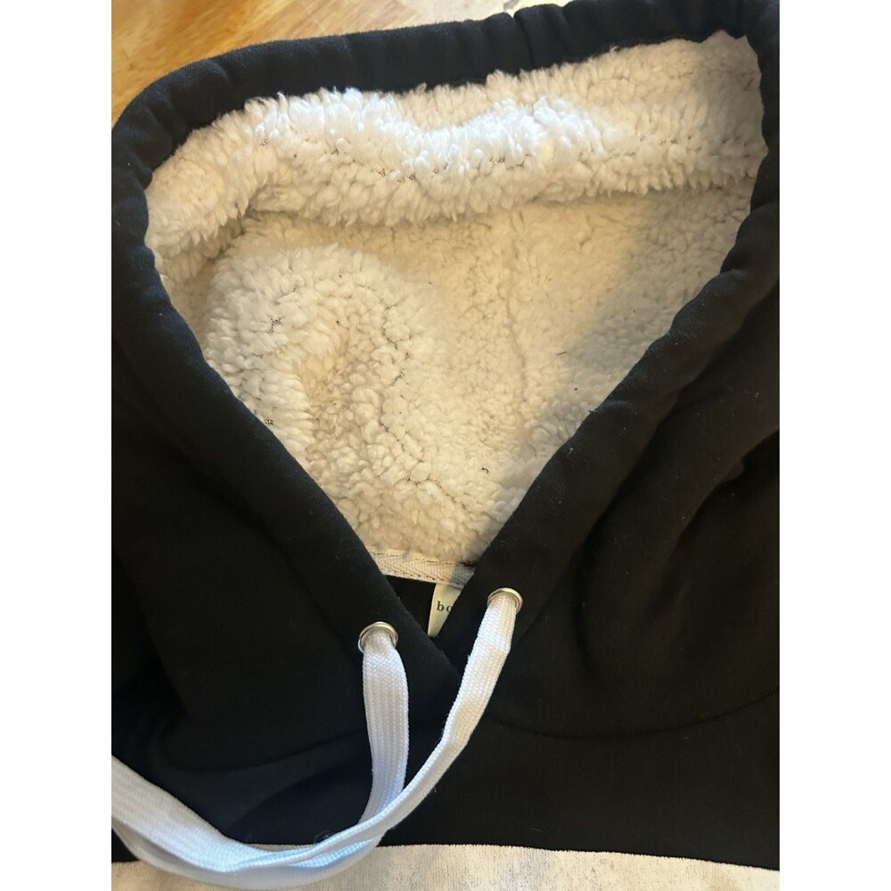 Bobbie Brooks 1X Warning I Really Don’t Care Sherpa Hoodie Black Plus Size Plush - Picture 13 of 16